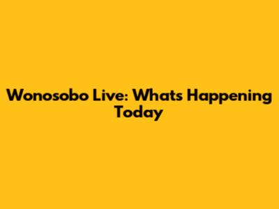 Wonosobo Live: What's Happening Today