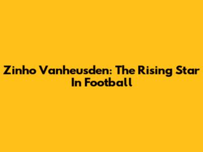 Zinho Vanheusden: The Rising Star In Football