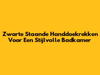 Zwarte Staande Handdoekrekken Voor Een Stijlvolle Badkamer
